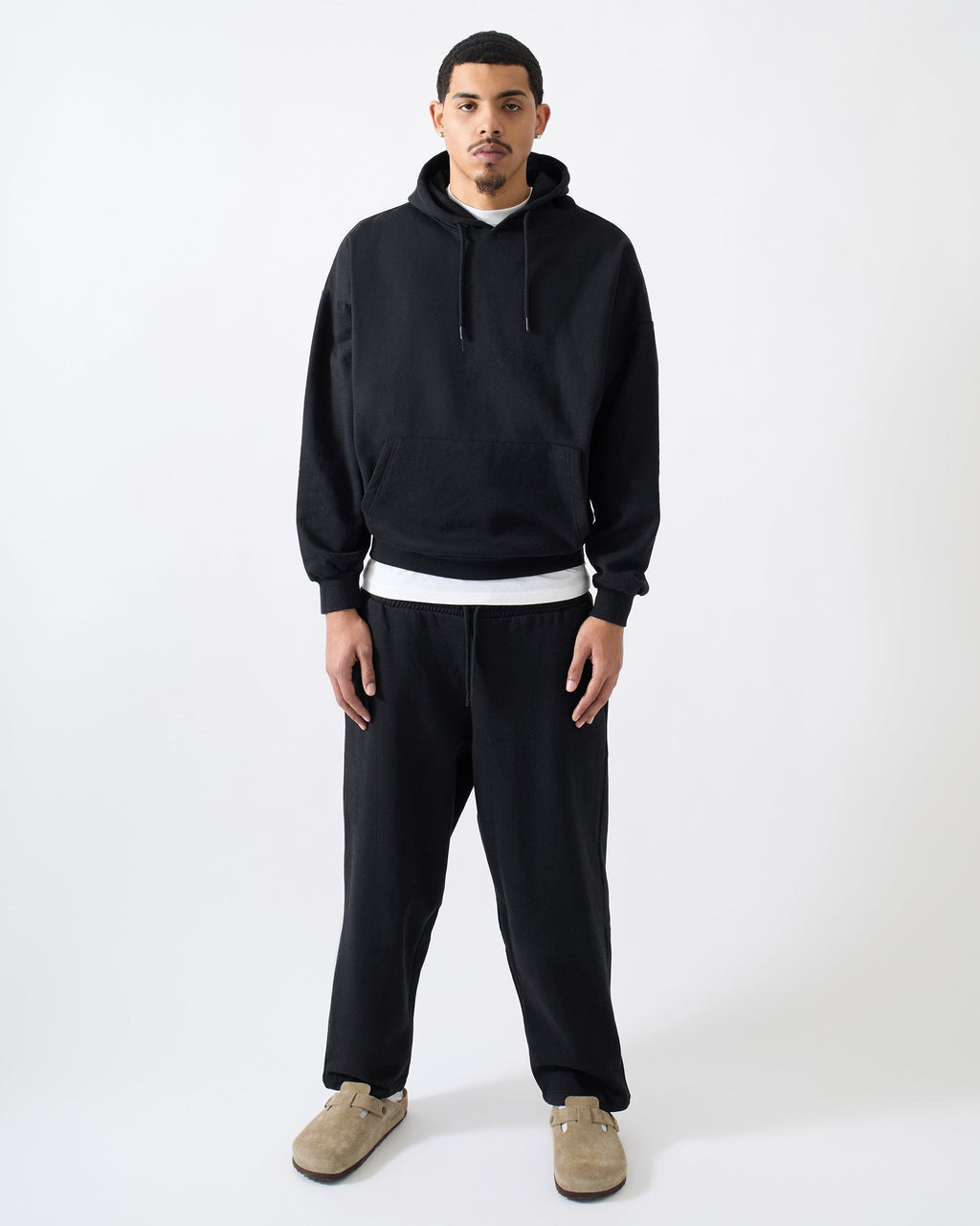 Essential Pull Over Boxy Fit Hoodie - Black