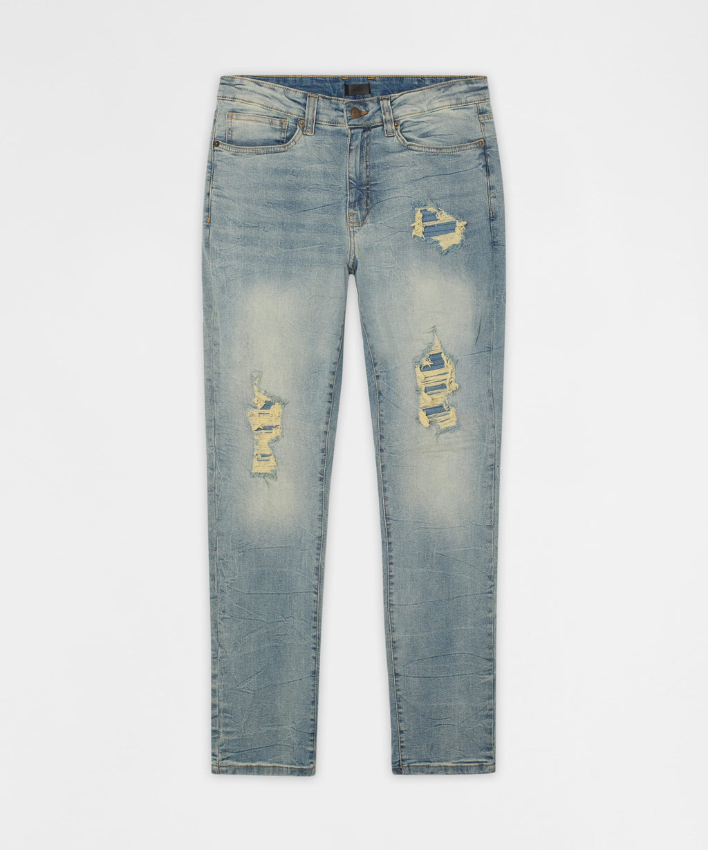 Essential Distressed Skinny Jeans - Medium Blue