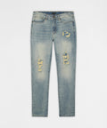 Essential Distressed Skinny Jeans - Medium Blue