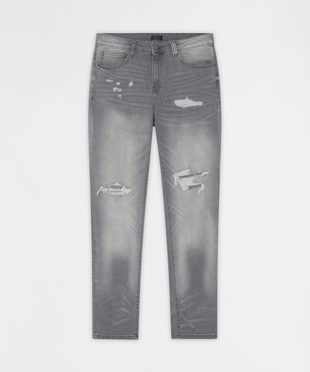Fade Away Distressed Skinny Jeans - Grey