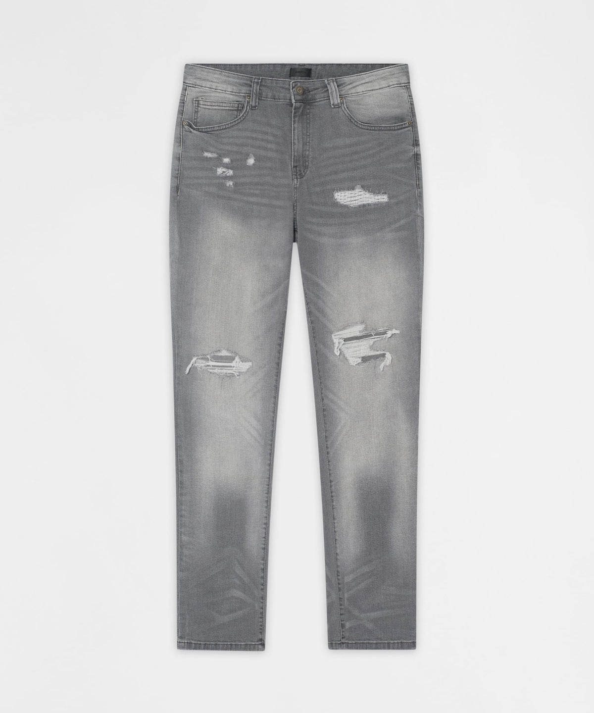 Fade Away Distressed Skinny Jeans - Grey