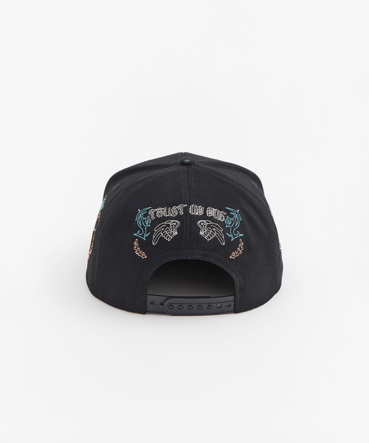 Fearless Snakeskin Embroidered Cap - Black