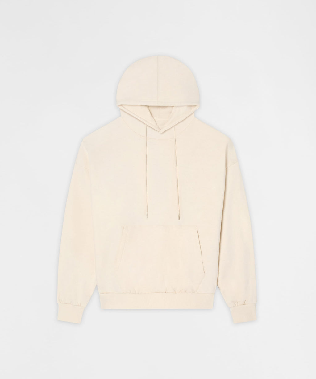 Essential Pull Over Boxy Fit Hoodie - Cream
