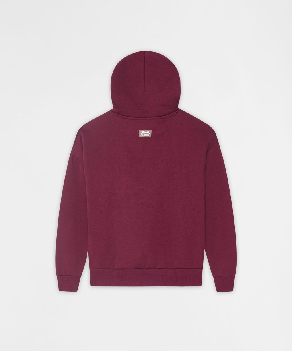 Essential Pull Over Boxy Fit Hoodie - Mauve