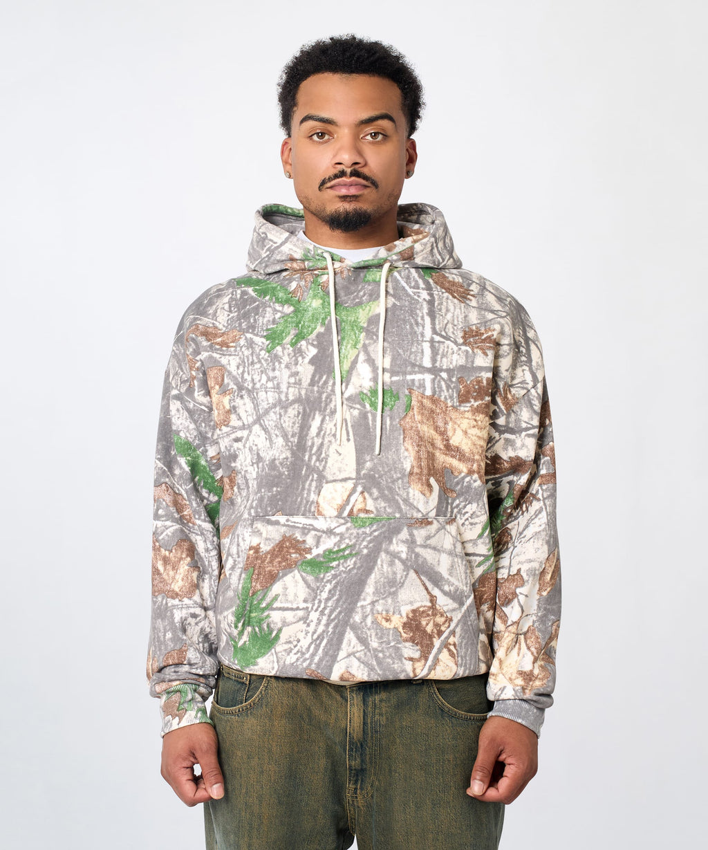 Essential Pull Over Boxy Fit Hoodie - White Tree