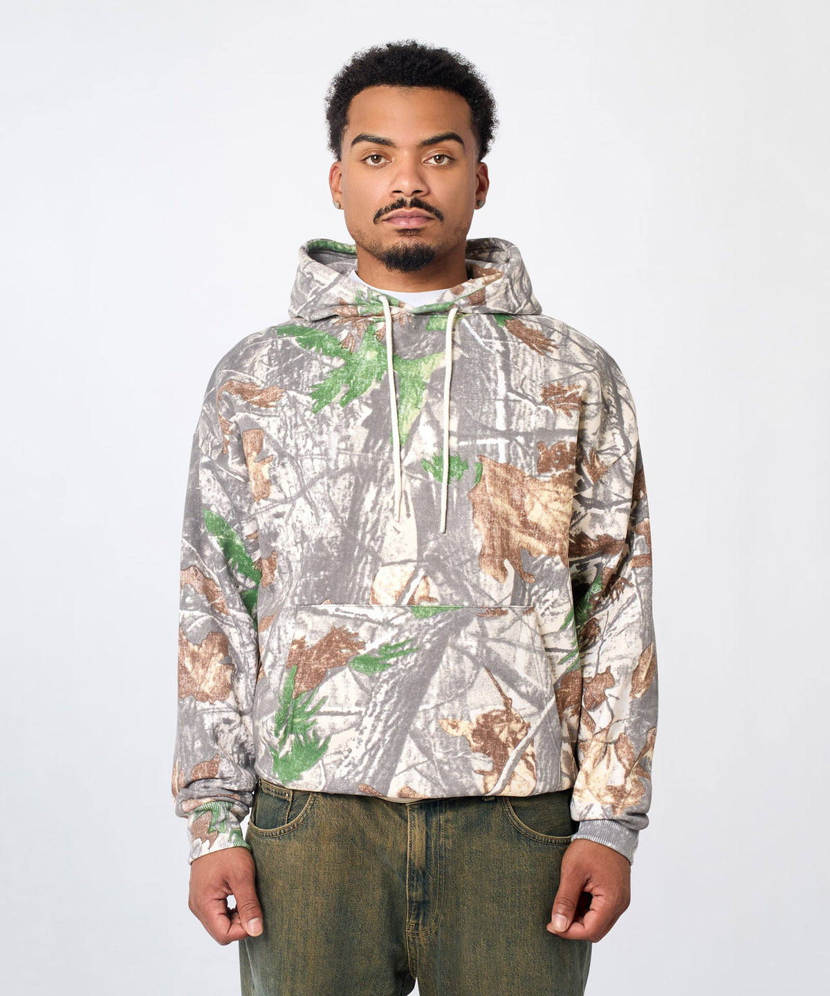 Essential Pull Over Boxy Fit Hoodie - White Tree